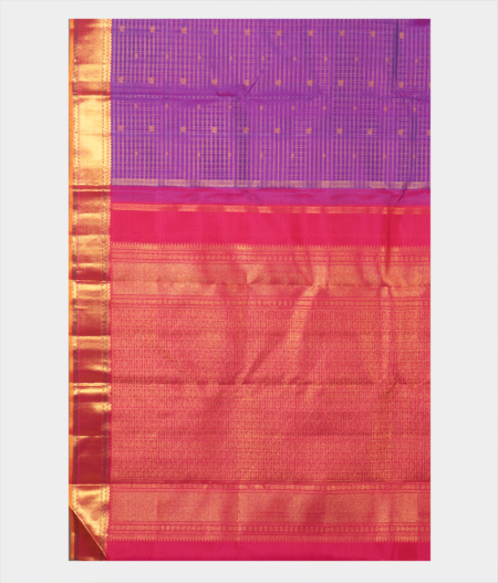 Purple Handwoven Kanjivaram Silk Saree T2451814