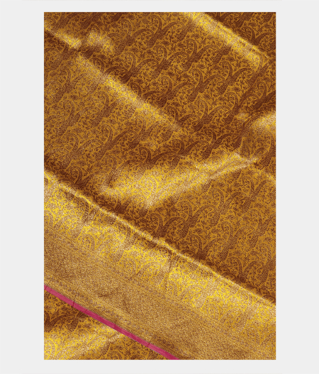 Yellow Banaras Silk Saree T236444-image