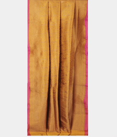 Yellow Banaras Silk Saree T2364442