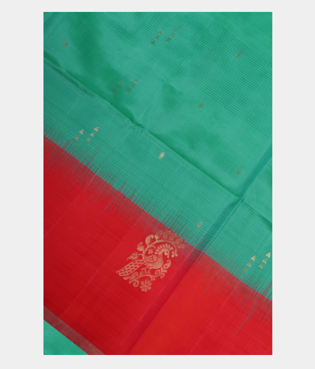 Greenish Blue Soft Silk Saree T242343-image