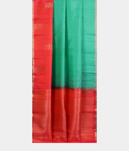 Greenish Blue Soft Silk Saree T2423432