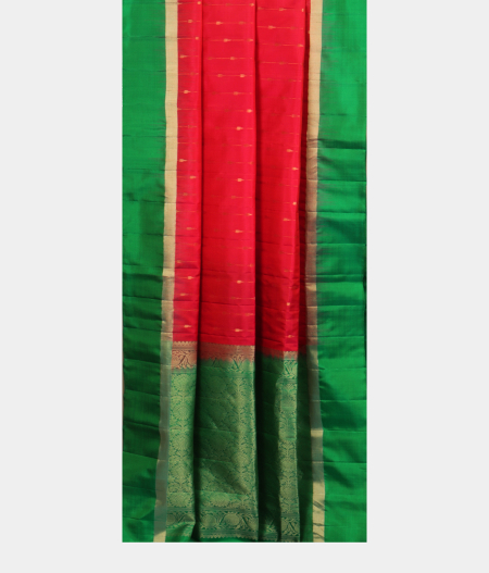 Pinkish Red Soft Silk Saree T2424612