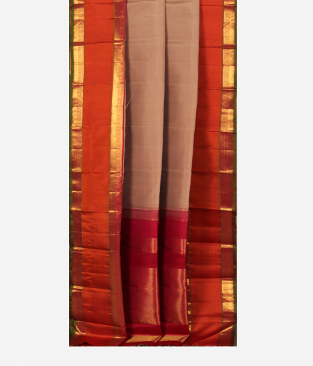 Beige Handwoven Kanjivaram Silk Saree T2387002