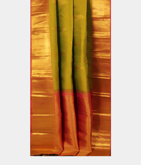 Mehndi Green Handwoven Kanjivaram Silk Saree T2450642