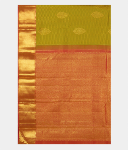 Mehndi Green Handwoven Kanjivaram Silk Saree T2450644