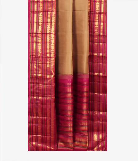 Beige Handwoven Kanjivaram Silk Saree T2421052