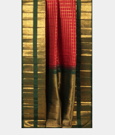 Red Handwoven Kanjivaram Silk Saree T2420022