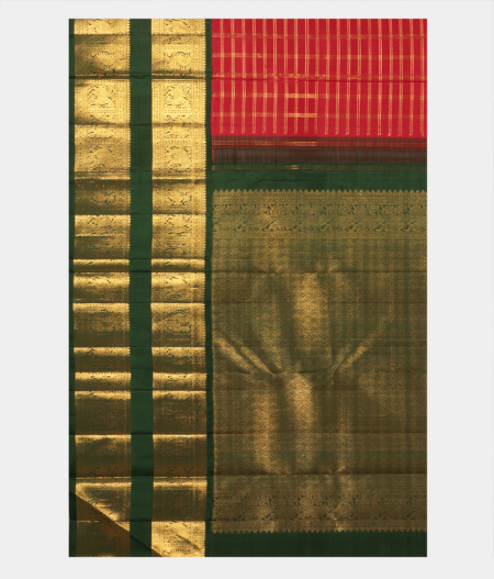 Red Handwoven Kanjivaram Silk Saree T2420024