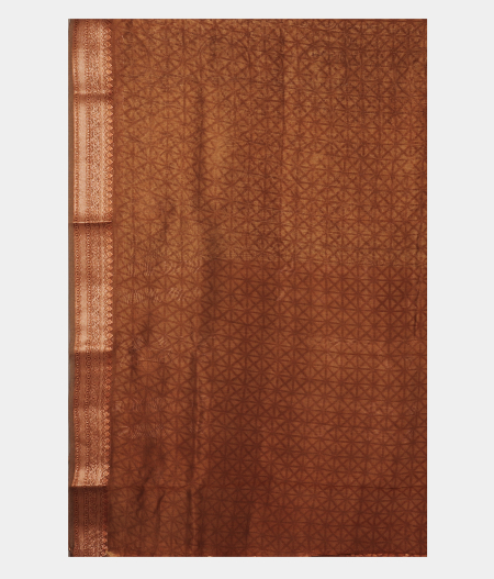 Brown Soft Printed Cotton Saree T2418273