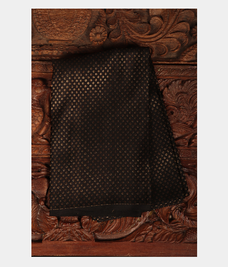 Black Handwoven Kanjivaram Silk Blouse T12-image