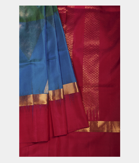 Peacock Blue Soft Silk SareeT2429812