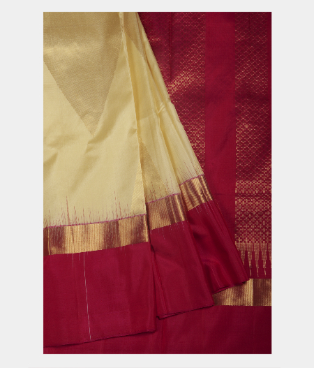 Cream Soft Silk Saree T2429602