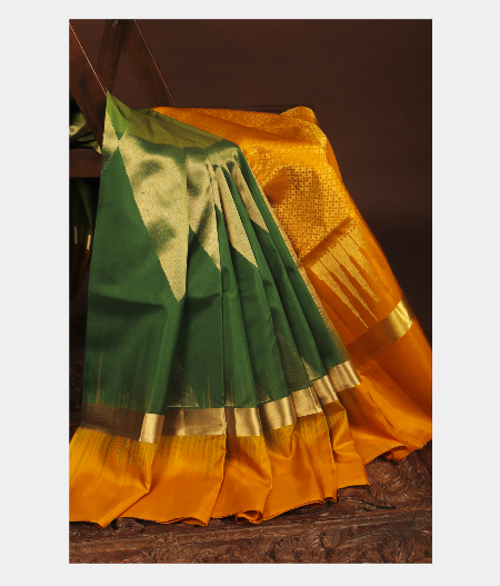 Bottle Green Soft Silk Saree T242994-image