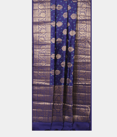 Blue Chaniya Silk Saree T2199652
