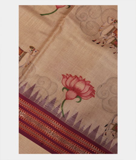 Light Grey Vidarbha Tussar Saree T248971-image