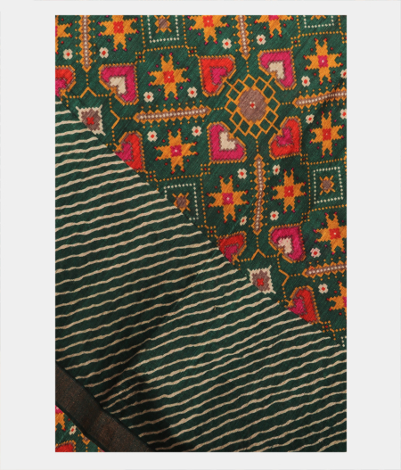 Green Tussar Printed Saree T248182-image