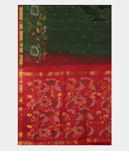 Bottle Green Uppada Silk SareeT2460414