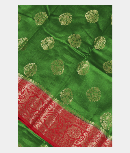 Green Chaniya Silk Saree T248007-image