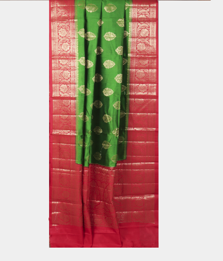 Green Chaniya Silk Saree T2480072
