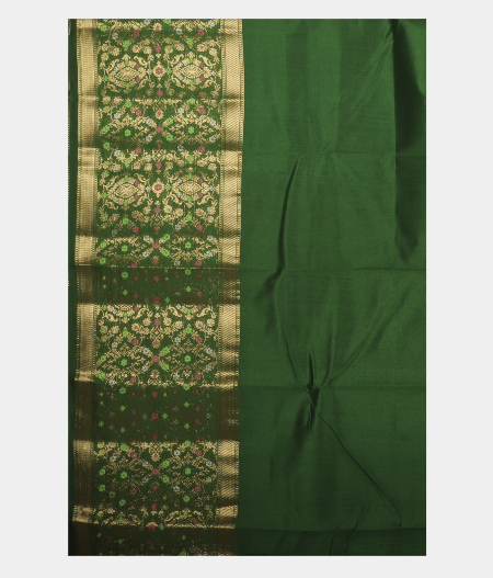 Blusih Green Chaniya Silk Saree T2427073