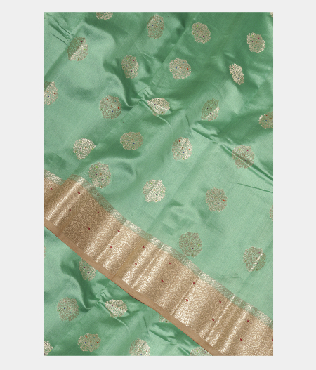 Bluish Green Chaniya Silk Saree T248717-image
