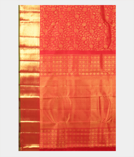 Red Handwoven Kanjivaram Silk Saree T2467814