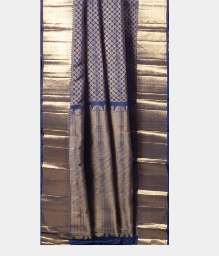 Blue Handwoven Kanjivaram Silk Saree T2311242