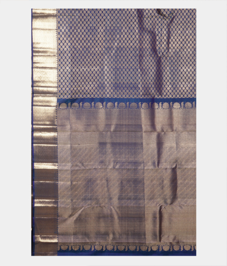 Blue Handwoven Kanjivaram Silk Saree T2311244