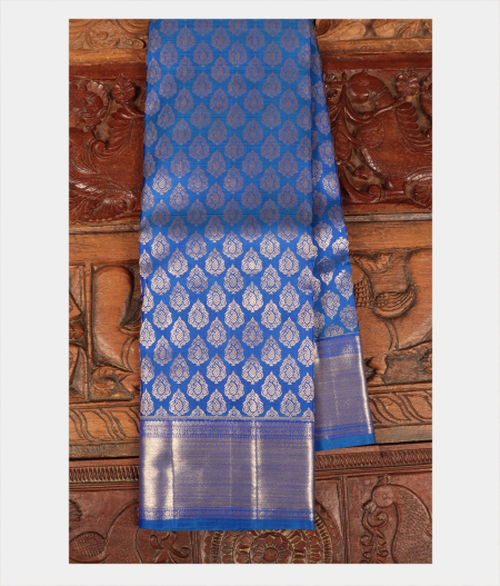 Blue Handwoven Kanjivaram Silk Saree T247673-image