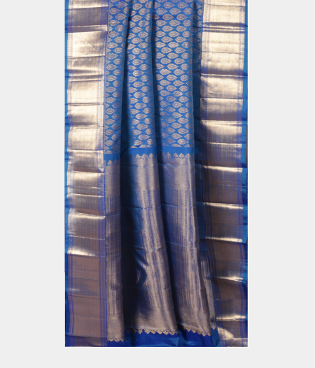 Blue Handwoven Kanjivaram Silk Saree T2476732