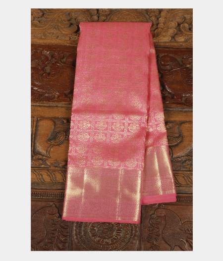 Light Pink Handwoven Kanjivaram Silk Saree T247732-image