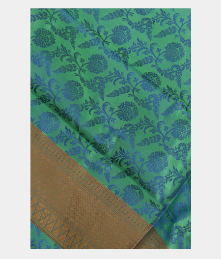 Bluish Green Soft Silk Saree T248339-image