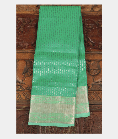 Light Green Handwoven Kanjivaram Silk Saree T242522-image