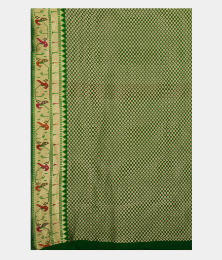 Purple Banaras Georgette Silk Saree with Paithani Border T2442683