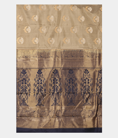 Grey Handwoven Kanjivaram Silk Saree T2423674