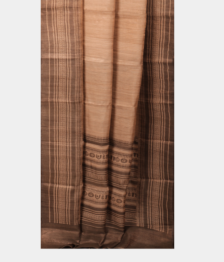 Beige Tussar Printed Saree T2462582