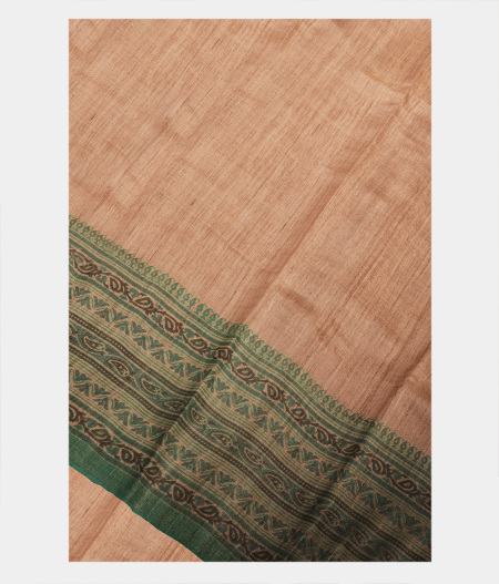 Beige Tussar Printed Saree T246249-image