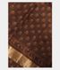 Brown Soft Tussar Printed Saree T2485781