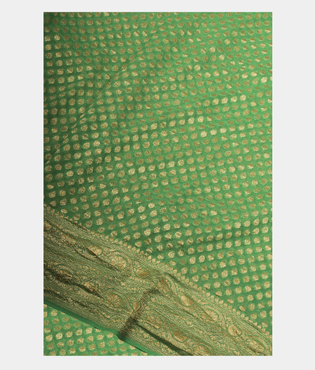 Green Banaras Georgette Silk Saree T157700-image