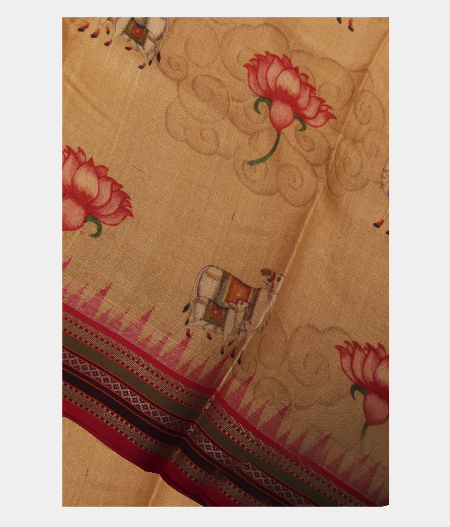 Beige Vidarbha Tussar SareeT248972-image