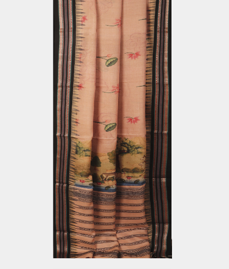 Peach Vidarbha Tussar Saree T2489802