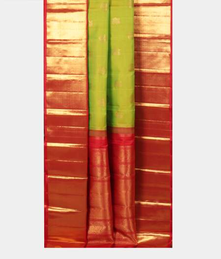Green Handwoven Kanjivaram Silk Saree T2119842