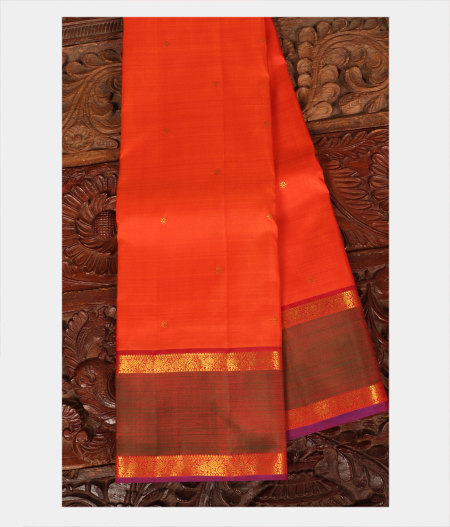 Orange Handwoven Kanjivaram Silk Saree T239049-image