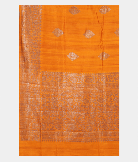 Yellow Banaras Tussar Saree T2480634