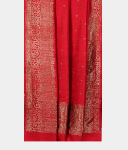 Red Banaras Tussar Saree T2392292