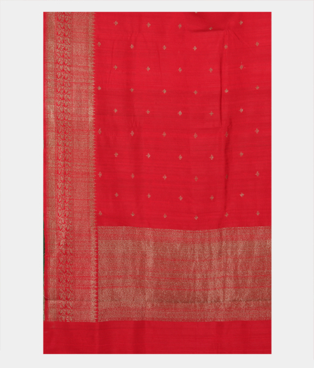 Red Banaras Tussar Saree T2392294