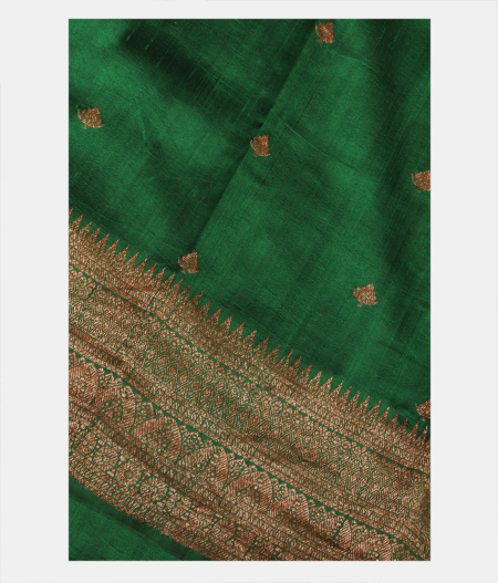 Green Banaras Tussar Saree T239220-image