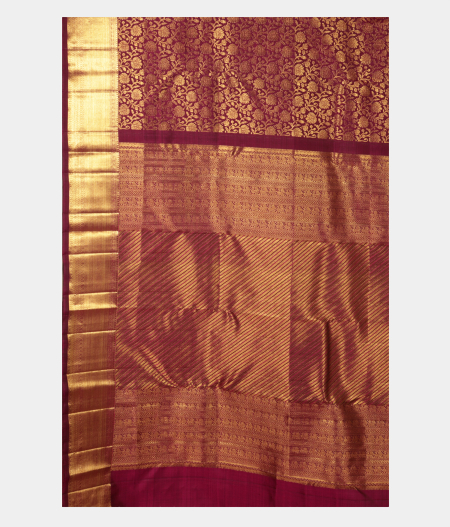 Purple Handwoven Kanjivaram Silk Saree T2467154