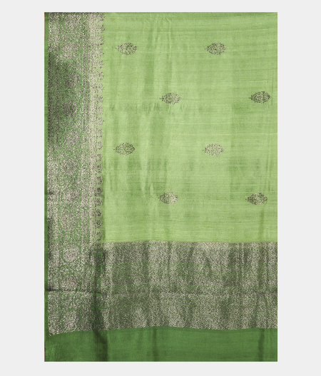 Green Banaras Tussar Saree T2479544