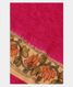 Magenta Bandhani Tussar Saree T2457411